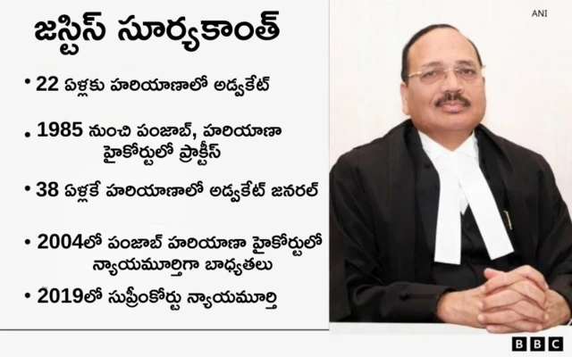 జస్టిస్ సూర్యకాంత్, చీఫ్ జస్టిస్ ఆఫ్ ఇండియా, సుప్రీంకోర్టు