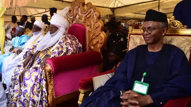 Sarkin Zazzau tare da Gwamnan Jihar Kaduna Nasir Ahmed Elrufa'i a wajen taron