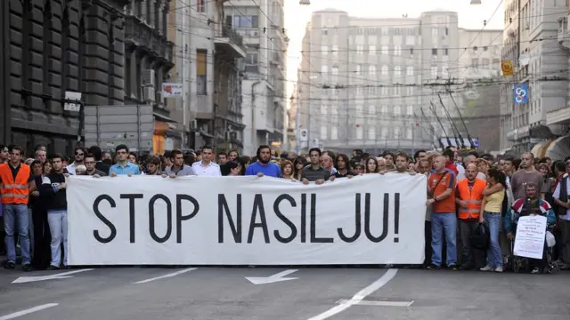 Protest, Beograd, 1. oktobar 2009.