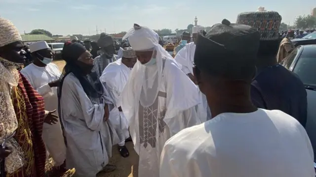 Sani Dangote burial pictures: Aliko Dangote brother funeral for Kano