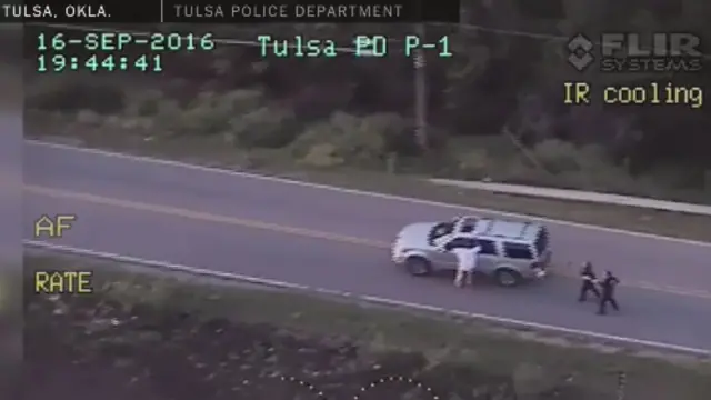 Captura de video de la detención de Terrence Crutcher