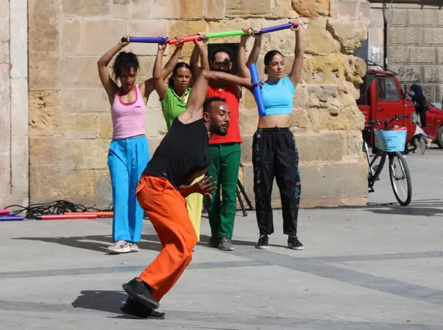 Tunisian dancers perform during the 4th edition of the Carthage Choreographic Days in Tunis, Tunisia. The event runs from 11 to 18 June 2022.
