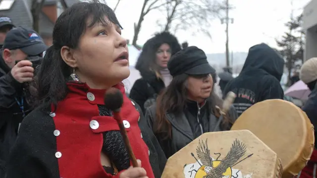 Mujeres siguiendo el juicio contra Pickton