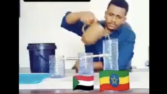 لقطة من فيديو عن سد النهضة