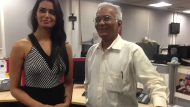 ફિલ્મ 'પી સે પીએમ'ના પ્રચાર સમયે બીબીસી ઓફિસે આવેલા કુંદન શાહની તસવીર