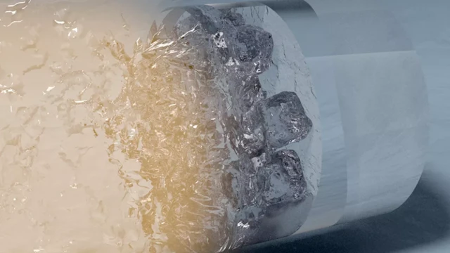 น้ำแข็งในสถานะ "ซูเปอร์ไอออนิก" มีความร้อนสูงและมีสีดำคล้ำ