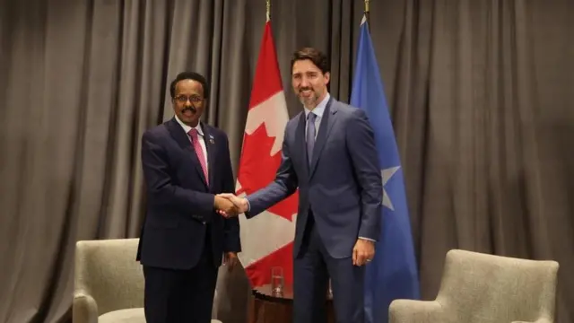 Madaxweynaha Soomaaliya iyo Ra'isal wasaaraha Canada