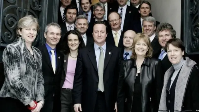 ترزا می به همراه دیوید کامرون