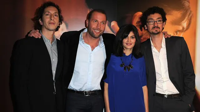 El elenco de La Delicatesse con los directores