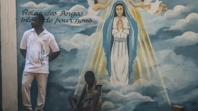 Un paroissien de l'église Saint Paul de Bangui.