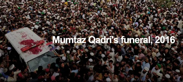 2016ல் நடைபெற்ற மும்தாஜ் ஹுசேன் காத்ரியின் இறுதிச்சடங்கு