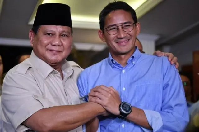 Prabowo Subianto dan Sandiaga Uno.