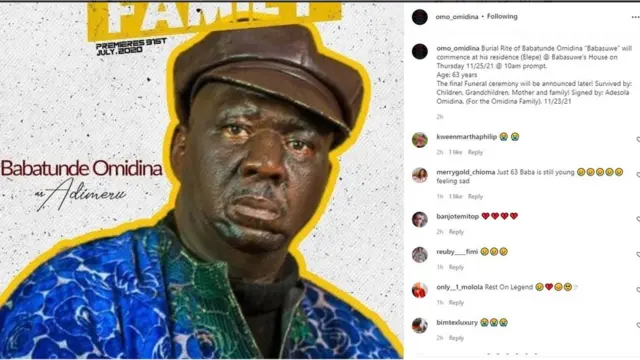 Ohun ti Adesola Omidina kọ soju opo Instagram rẹ