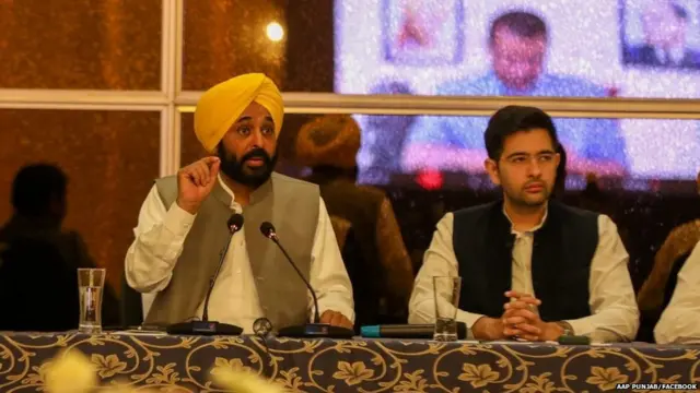 ਭਗਵੰਤ ਮਾਨ ਅਤੇ ਰਾਘਵ ਚੱਢਾ