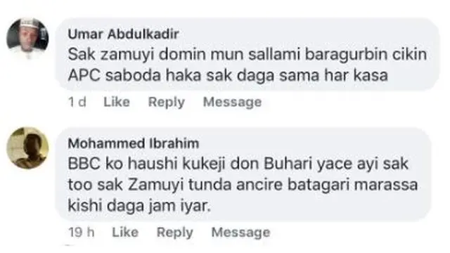 Ra'ayoyin wasu 'yan Najeriya