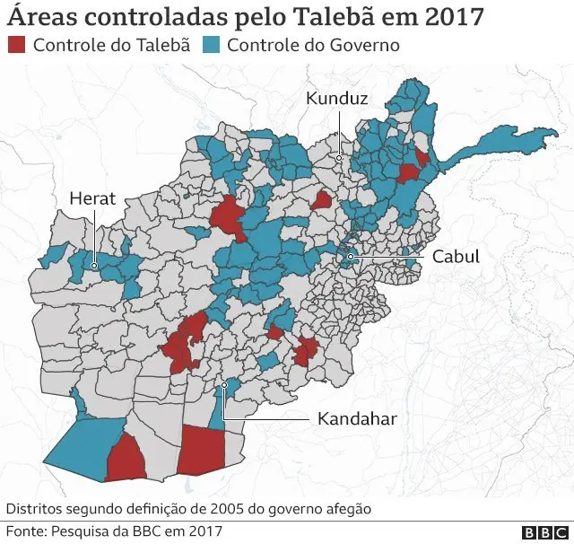 Áreas controladas pelo Talebã