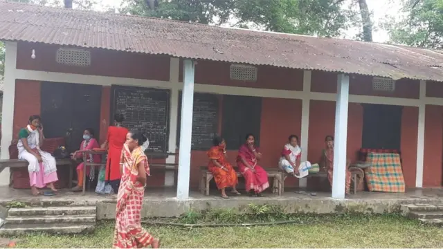 बाघजान एमई स्कूल में स्थापित किया गया शिविर