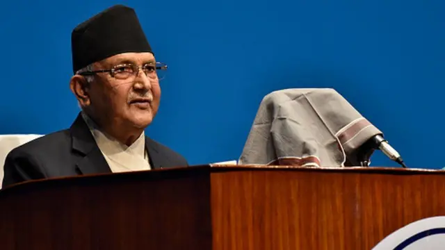 పార్లమెంట్‌లో మాట్లాడుతున్న నేపాల్ ప్రధాని కె.పి.ఓలి