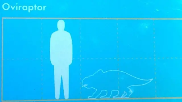 La ilustración que muestra a la especie equivocada de dinosaurio al lado de una figura humana.