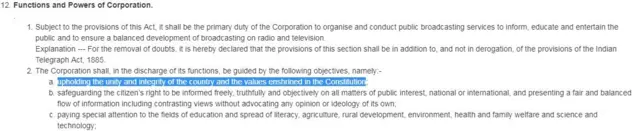 प्रसार भारती एक्ट
