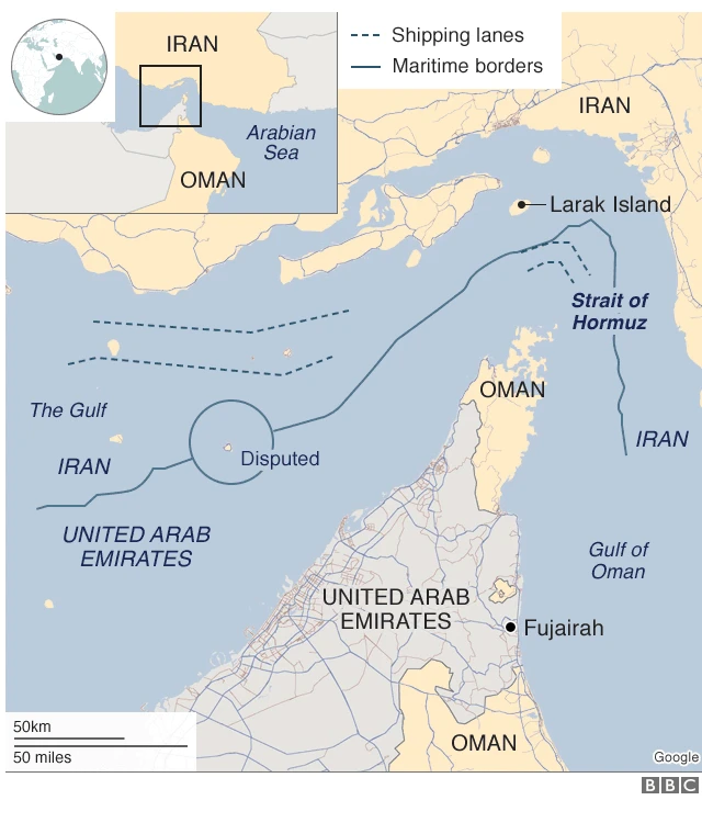 Ramani ya mkondo wa hormuz