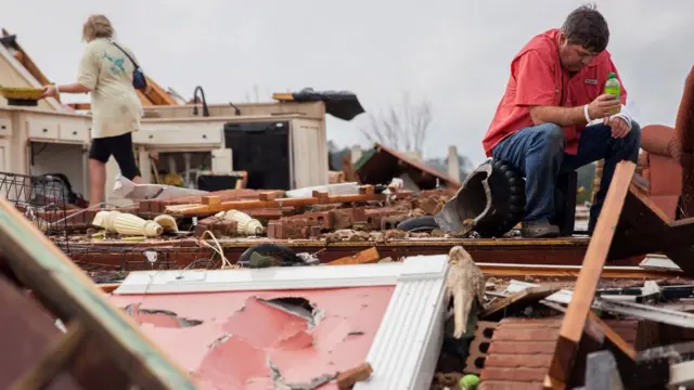 Casa de Jenny Bullard destruida.