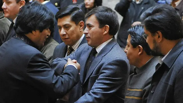 Evo Morales y Juan Ramón Quintana