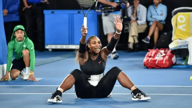 Serena Williams durante la final en el Abierto de Australia.