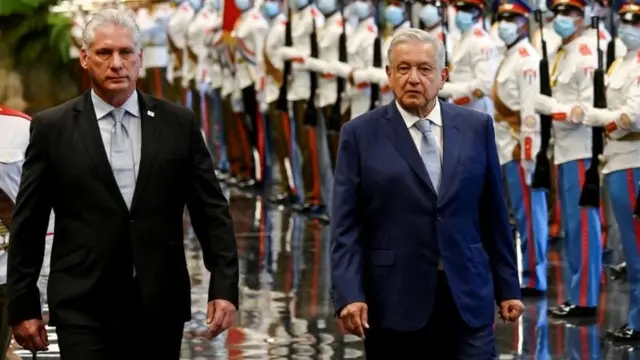 Díaz Canel y López Obrador