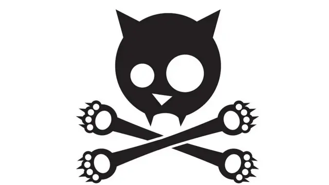 رسم تعبيري للقطط الميتة والعظام