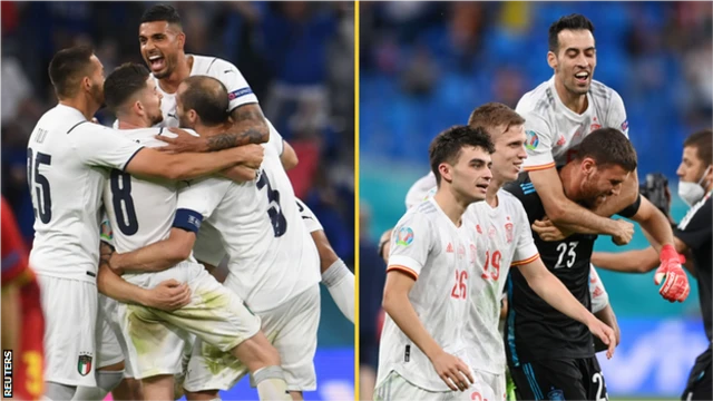 Italy and Spain celebrate