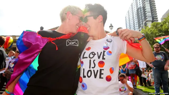 Supporters of same sex marriage