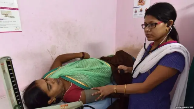 a free halth clinic for pregnant women at the Maternity and Child Welfare Hospital at Dhirenpara in Guwahati on May 9, 2017.