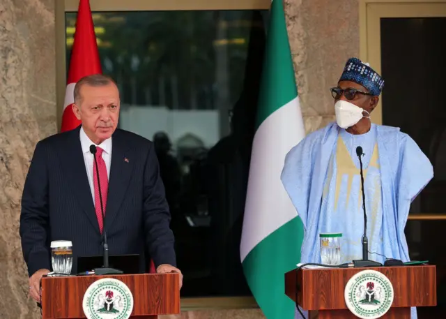 Cumhurbaşkanı Recep Tayyip Erdoğan ve Nijerya Cumhurbaşkanı Muhammed Buhari