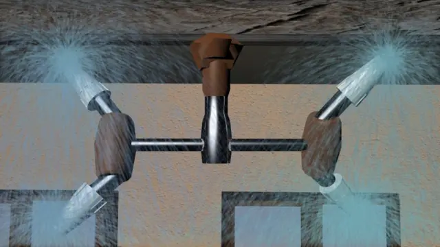 Imagen de los aspersores que creó Frances Gabe.