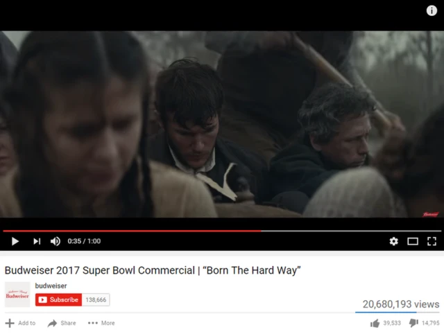Comercial de Anheuser-Busch para el Super Bowl 2017