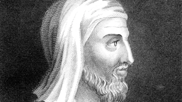 Dibujo que muestra el perfil de Plutarco