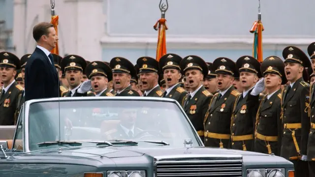 Сергей Иванов на параде в День Победы