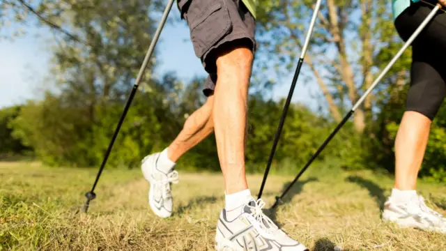 personas en una caminata