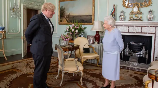 Борис Джонсон на аудиенции у королевы Елизаветы