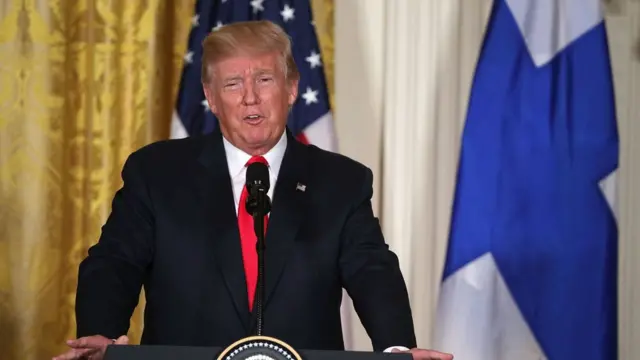 Donald Trump, durante una comaprecencia en la Casa Blanca.