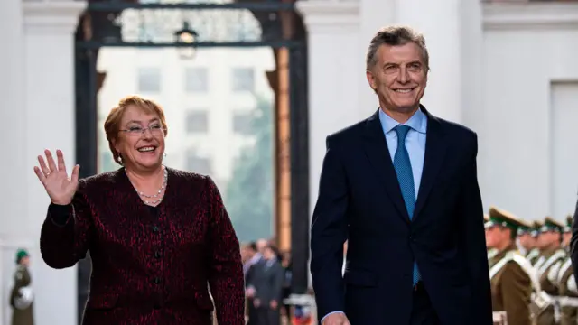 La presidenta de Chile, Michelle Bachelet, y su par argentino, Mauricio Macri