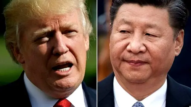 अमरीका के राष्ट्रपति डोनल्ड ट्रंप और चीन के राष्ट्रपति शी जिनपिंग