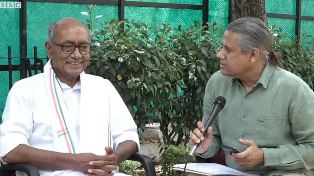 बीबीसी के साथ ख़ास बातचीत के दौरान दिग्विजय सिंह