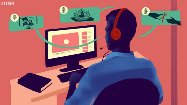 కంప్యూటర్లో పనిచేస్తోన్న వ్యక్తి ఊహాచిత్రం