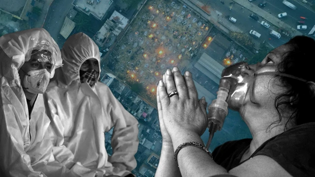 Composite image of patient and dcotors in India