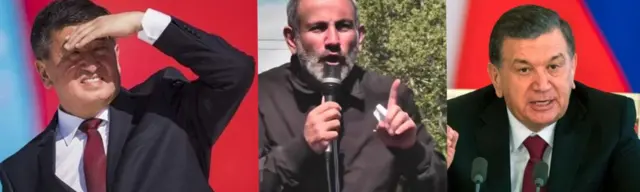 Президент Сооронбай Жээнбеков, Шавкат Мирзиёев, Никол Пашинян