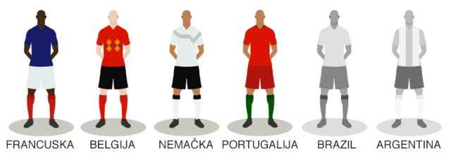 Preostale četiri ekipe: Francuska, Belgija, Nemačka, Portugalija