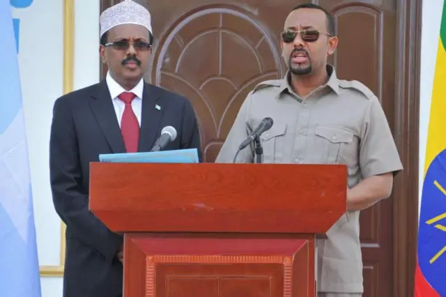 የሶማሊያው ፕሬዝዳንትና ጠቅላይ ሚኒስትር ዐብይ