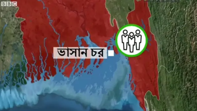 ভাসানচরের অবস্থান